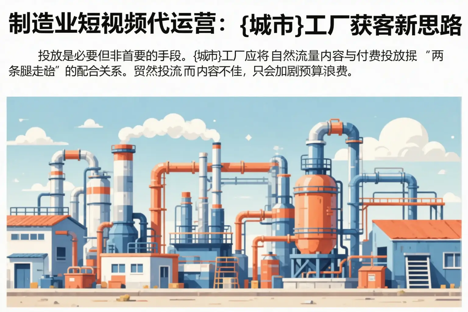 制造业短视频代运营:清水工厂获客新思路